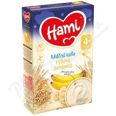 Hami Ml.kaše na dobrou noc rýž.banánová 225g 4M+