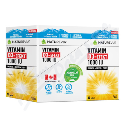 NatureVia Vitamin D3-Efekt 1000 IU BOX tbl.30x10