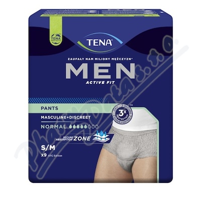 TENA Men Pants Normal Grey S/M ink.kalh.9ks 772703