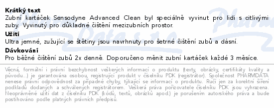 Sensodyne Advanced clean Zub.kart.extra soft 3pack